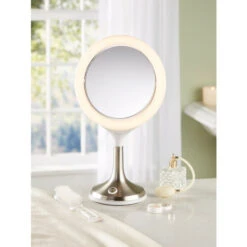 New 🔔 Vermont Country Store Dual-Side Magnifying Ring-Light Mirror 😀