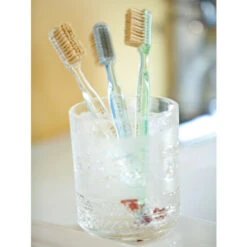 New 🤩 Vermont Country Store Natural Bristle Toothbrush, Set Of 3 ❤️